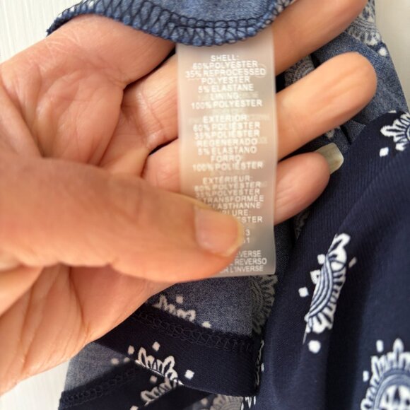 Tommy Hilfiger Palace Medallion Fit & Flare Dress Size 10 Navy and White NWT - Picture 9 of 10